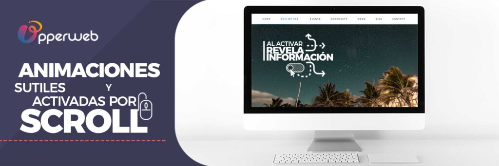 animaciones sutiles y activadas por scroll